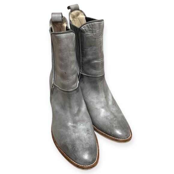 DICO D.Co Copenhagen Gray Leather Pointed Toe Chelsea Boots Women's EU40 US 9.5 - Picture 1 of 10